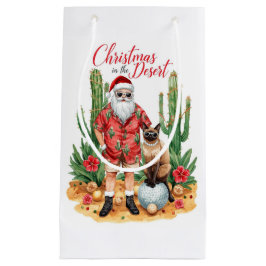 Desert Christmas with Cactus Santa Claus  Kleine Geschenktüte