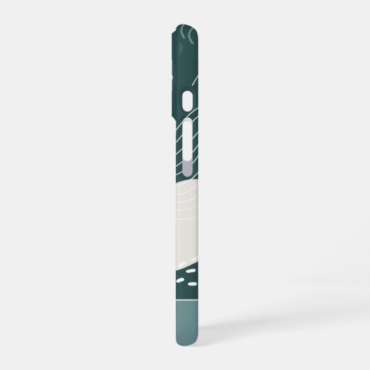 Desert Clay & Spruce Boho Tropical Monstera Leaf iPhone 16 Hülle (Linke Seite)