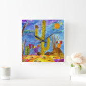 Desert Clock Quadratische Wanduhr (Zuhause)