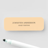 Desert Color Professional Modern Plain Minimalist Namensschild (Beispiel)