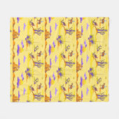 Desert Cowboy Horse Mesa Cactus Vulture Rustic Fleecedecke (Vorderseite (Horizontal))
