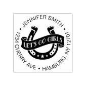 Desert Cowgirl Last Rodeo Junggeselinnen-Abschied Gummistempel (Prägung)