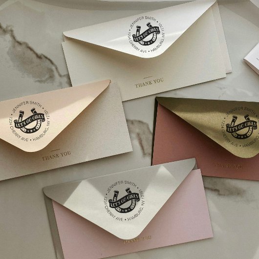 Desert Cowgirl Last Rodeo Junggeselinnen-Abschied Permastempel