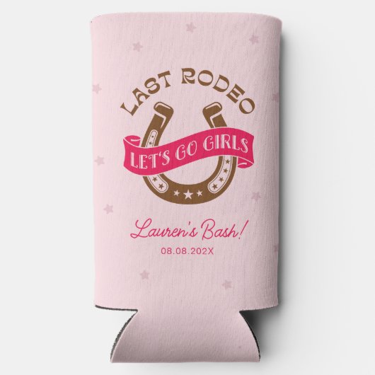 Desert Cowgirl Last Rodeo Junggeselinnen-Abschied Selters Dosenkühler (Rückseite)