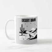 Desert Dawn Black and White Roadrunner Sketch Art Kaffeetasse (Links)