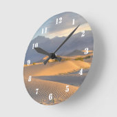 Desert Dawn Runde Wanduhr (Winkel)