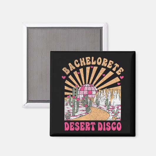 Desert Disco Bride Squad Brautparty Bachelorette Magnet (Vorderseite/Rückseite)