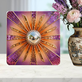 Desert Disco Sunburst Purple Retro Sunset & Mirror Fliese