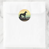 Desert Dog Saluki Runder Aufkleber (Tasche)