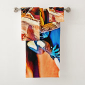 Desert Dragon Lizard Design Badhandtuch Set (Insitu)