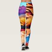 Desert Dragon Lizard Design Leggings (Rückseite)