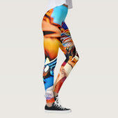 Desert Dragon Lizard Design Leggings (Rechts)