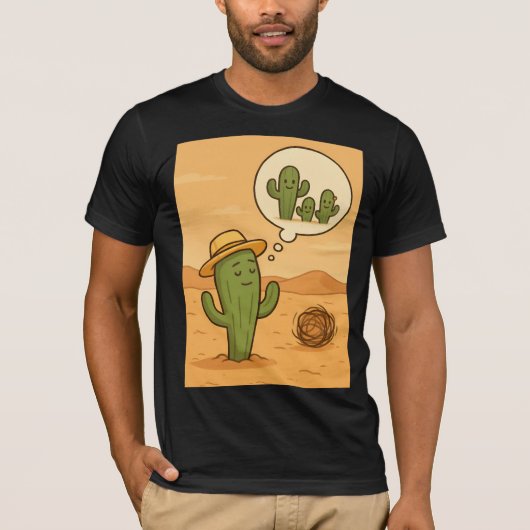 Desert Dreamer – The Hopeful Cactus Family Vision T-Shirt (Vorderseite)