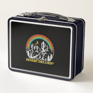 Desert Dreamin Retro Vintag 70er 80er Cactus Metall Brotdose