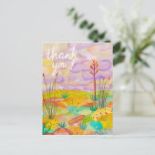 Desert Dreams Watercolor New Mexico Vielen Dank! Postkarte (Stehend Vorderseite)