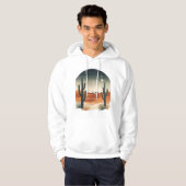 Desert Dreamscape – Boho Nightfall Illustration Hoodie (Vorne ganz)