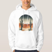 Desert Dreamscape – Boho Nightfall Illustration Hoodie (Vorderseite)