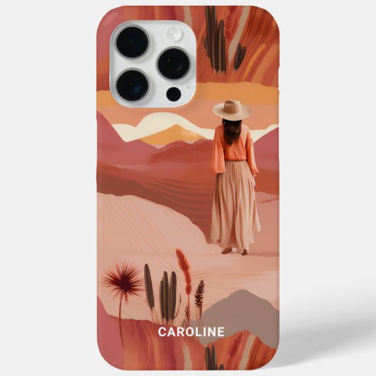 Desert Dunes Modern Boho Collage Personalisiert Case-Mate iPhone Hülle (Rückseite)