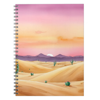 Desert Dunes Twilight Notebook Notizblock