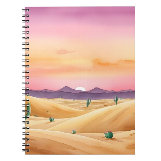 Desert Dunes Twilight Notebook Notizblock (Vorderseite)