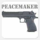 ' Desert Eagle Peacemaker Quadratischer Aufkleber (Vorderseite)