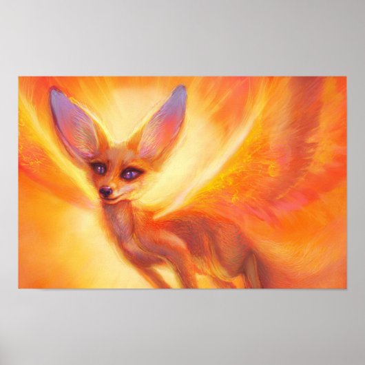 Desert Ember – Radiant Fox Art Poster (Vorne)