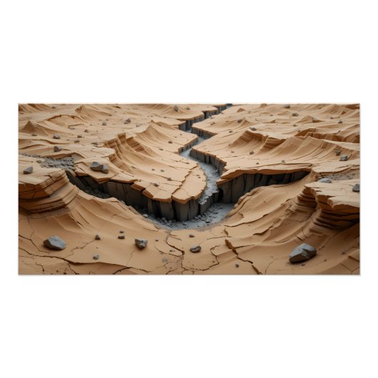 Desert Fissure Scene Poster (Vorderseite)
