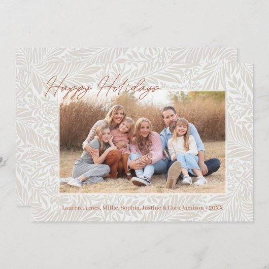 Desert Floral Feiertagskarte (Vorne/Hinten)