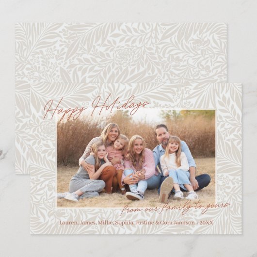 Desert Floral Feiertagskarte (Vorne/Hinten)