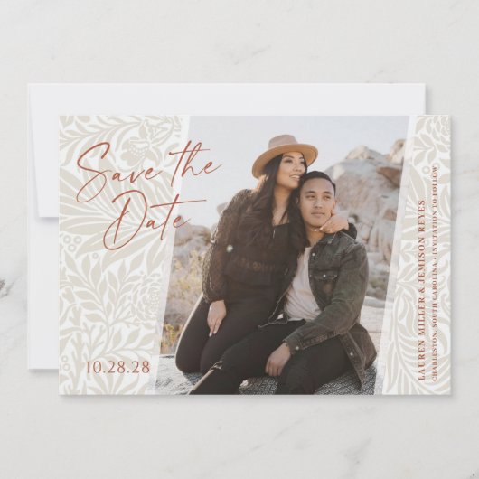 Desert Floral Save The Date (Vorderseite)