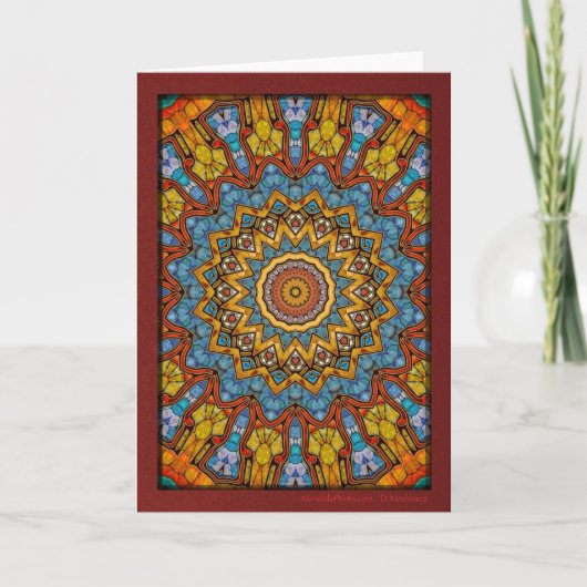 Desert Flower Mandala Feiertagskarte (Vorderseite)