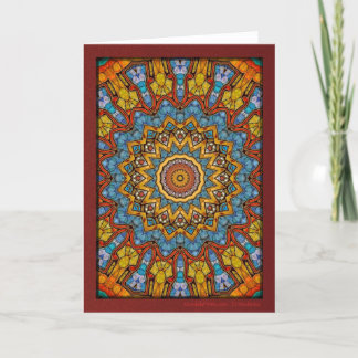 Desert Flower Mandala Feiertagskarte