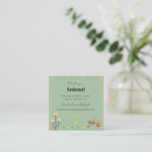 Desert Flowers Western Wedding Enclosure Card Begleitkarte (Stehend Vorderseite)