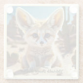 "Desert Fox Graphic" Glasuntersetzer (Rückseite)