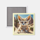 "Desert Fox Vibes" Magnet (Vorderseite/Rückseite)