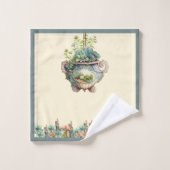 Desert Garden Succulents Cactus Agave Badtuch S Badhandtuch Set (Waschlappen)