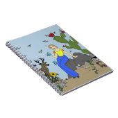 Desert Girl and Animals Notebook Notizblock (Rechte Seite)