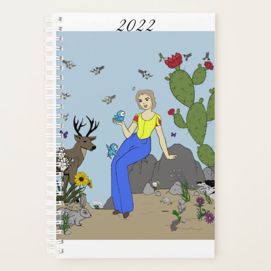 Desert Girl and Animals Planer (Vorderseite)