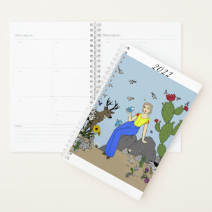 Desert Girl and Animals Planer