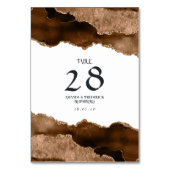 Desert Gold Agate Wedding Tischnummer (Rückseite)