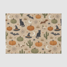 Desert Green Cactus Halloween  Seidenpapier