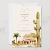 Desert Hacienda Wedding Style Einladung (Vorderseite)