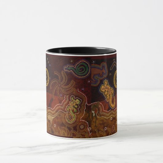 "Desert Heat" australische Aborigine-Tasse Tasse (Zentrum)