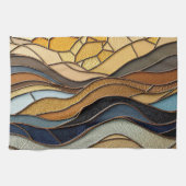 Desert Hills Sand Gold Mosaic Fine Art Geschirrtuch (Horizontal)