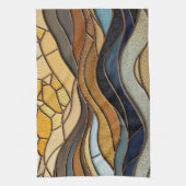 Desert Hills Sand Gold Mosaic Fine Art Geschirrtuch (Vertikal)
