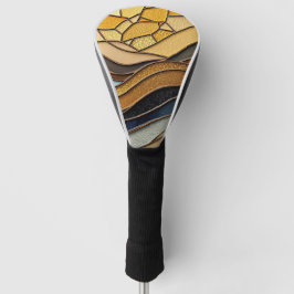 Desert Hills Sand Gold Mosaic Fine Art Golf Headcover