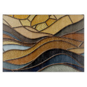 Desert Hills Sand Gold Mosaic Fine Art Schneidebrett (Vorderseite)