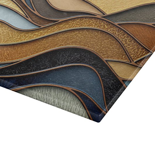 Desert Hills Sand Gold Mosaic Fine Art Schneidebrett (Ecke)