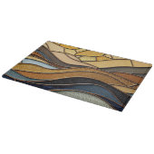 Desert Hills Sand Gold Mosaic Fine Art Schneidebrett (Ecke)