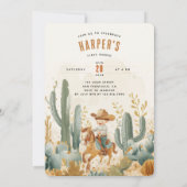 Desert Hoedown - Western Rodeo Geburtstag Thema Einladung (Rückseite)